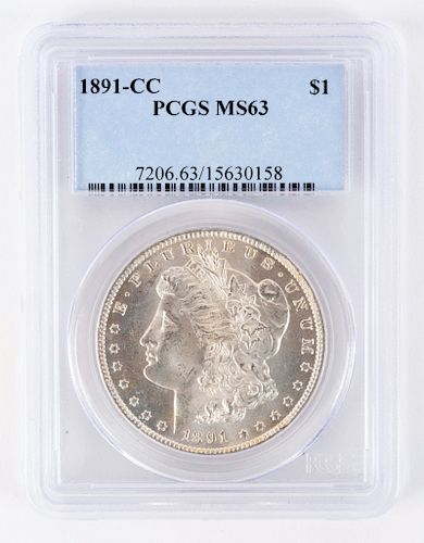1891 CC Carson City Morgan Silver Dollar.