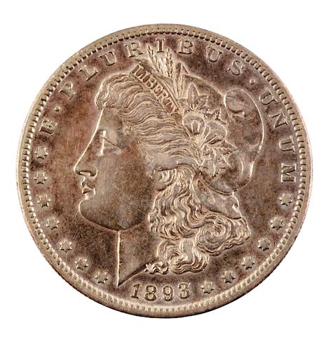 Rare 1893-S Morgan Silver Dollar.