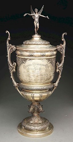 English Silver Trophy Vase. 