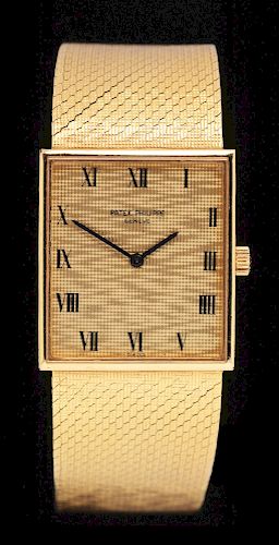 Mens 18K Gold Patek Philippe Wrist Watch, Ref. 3550/1.