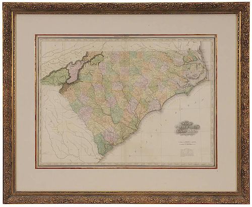 19th Century Map of the Carolinas