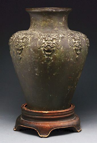 Large Chinese Bronze Ming Style Vase.
