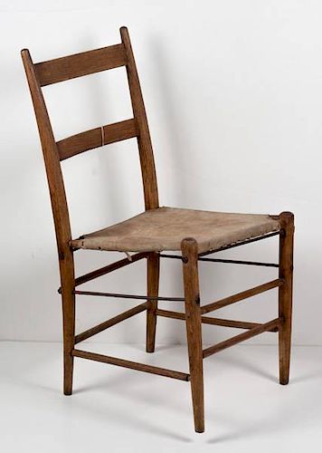 Model 1885 Quartermaster Marked Ladder-back Barracks Chair 