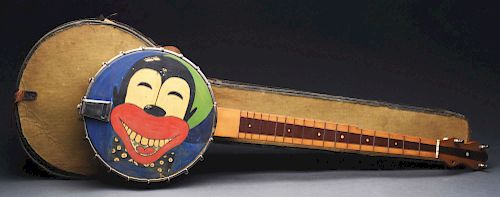 Rare Folk Art Minstrel's Banjo.