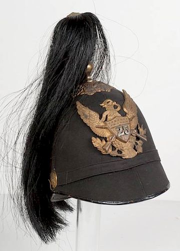 Model 1881 Mounted Infantry Enlisted Dress Helmet Identified to Sgt. Miller, 25th Infantry, Buffalo Soldiers 