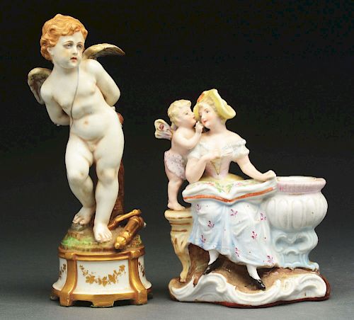 Lot of 2: Early Ceramic Figures. 