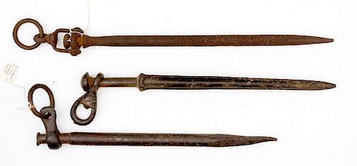 19th Century Military Picket Pins, Lot of Three 