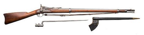 Model 1870 Springfield Trapdoor Rifle w/Bayonet and Scabbard