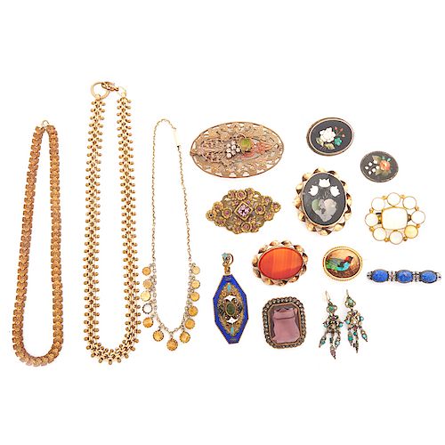 COLLECTION OF VICTORIAN OR VICTORIAN STYLE JEWELRY