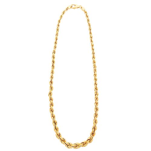 TIFFANY & CO. ROPED YELLOW GOLD CHAIN NECKLACE