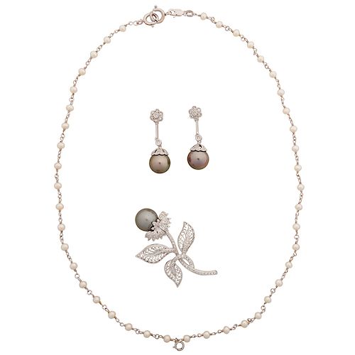 PEARL & WHITE GOLD JEWELRY