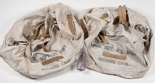 WWI Army Medical Department Bottle and Bedding Mule Packs 