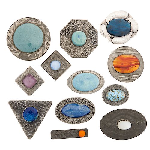 RUSKIN POTTERY BROOCHES