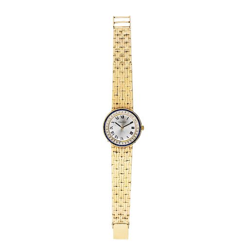 LUCIEN PICCARD YELLOW GOLD BRACELET WATCH