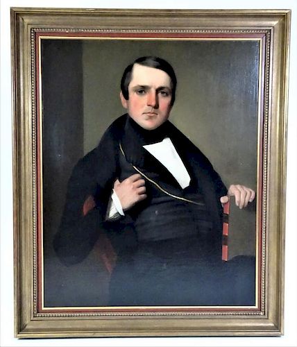 William Scarborough (1812-1871) American, Oil/C