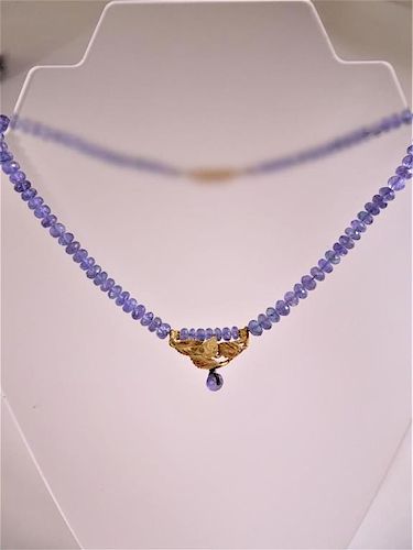 Handmade 20K Tanzanite Necklace