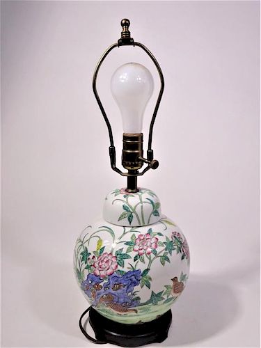 Chinese Ginger Jar Made into a Lamp