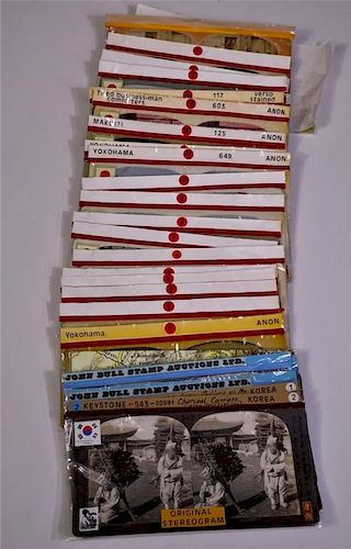 28 Stereoview Cards of Japan and Korea