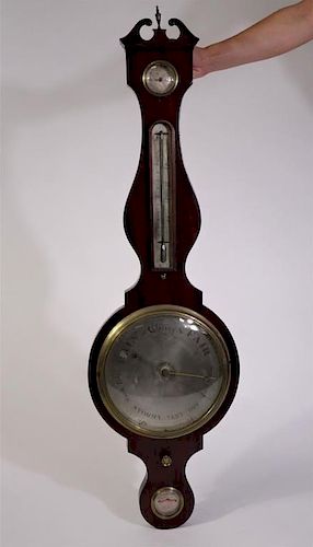 19th C English Mahogany Barometer by Eastwick