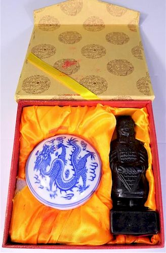 Chinese Wax Seal and Stamp Set
