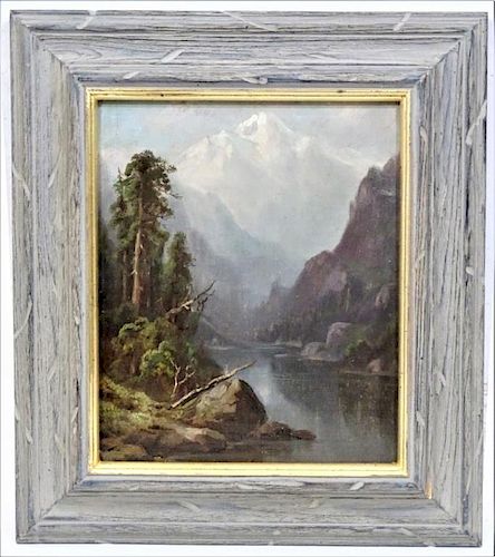 Late 19th C. Western Landscape, American O/B