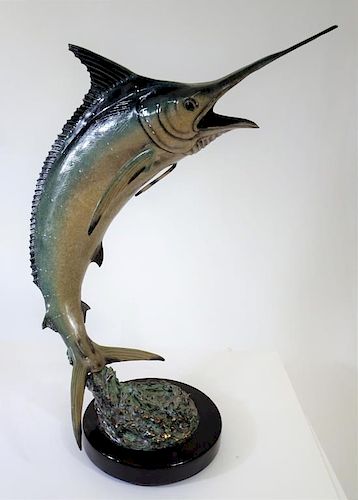 Bronze Blue Marlin Sculpture