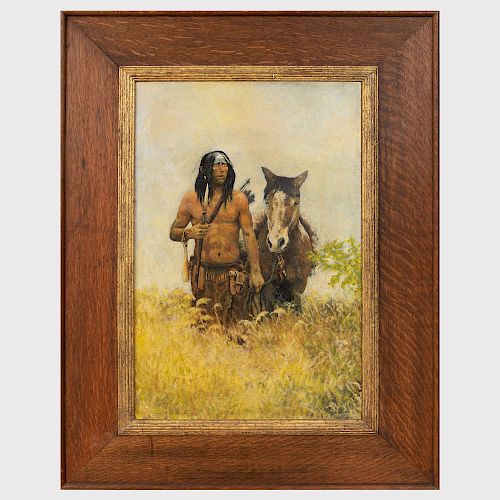 After Howard Terpning: Native with Horse