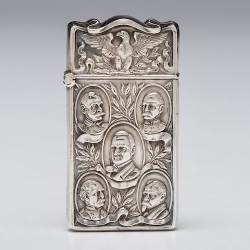  Mauser Sterling Match Safe with President McKinley and Heroes of Spanish-American War