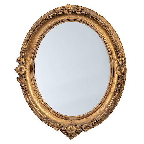 Giltwood Oval Mirror