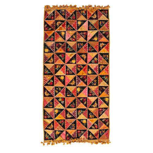 Crazy Quilt with Embroidered Patchwork