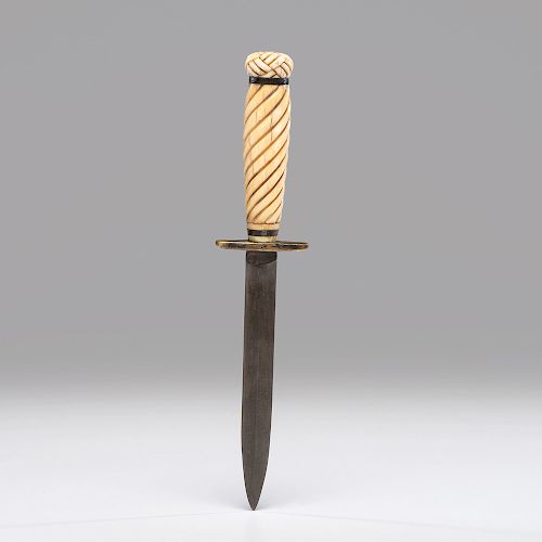 Dagger with Rope Twist Whalebone Handle