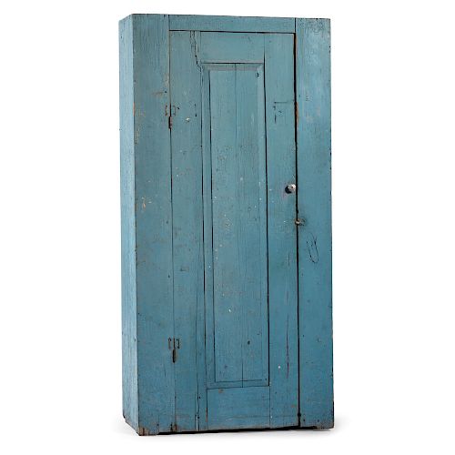 Paneled Cupboard in Blue Paint