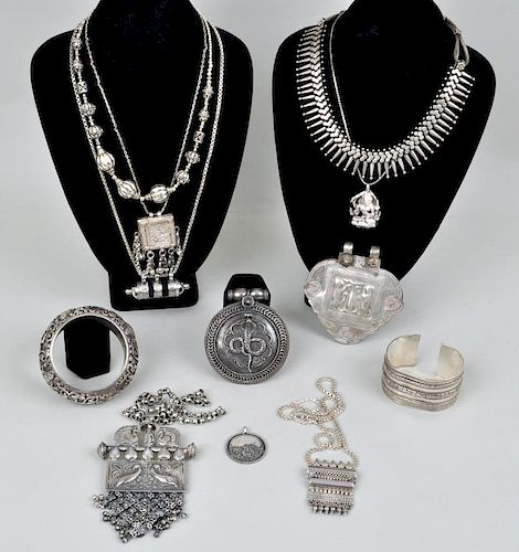 Group Indian/Nepalese Silver Jewelry