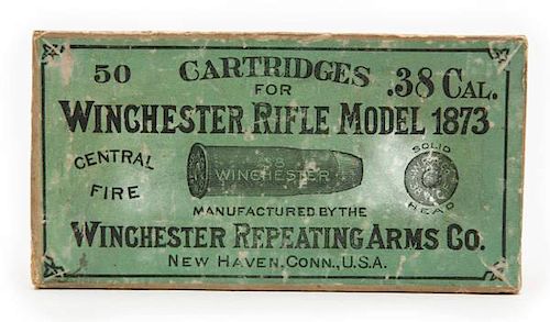 Winchester .38-40 Full Unopened Box for Model 1873 Rifle 