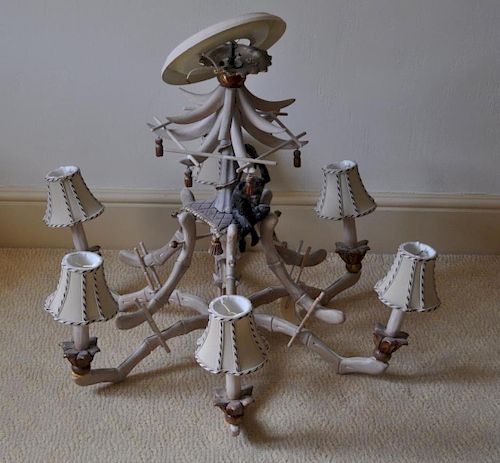 Fanciful Asian Themed Chandelier