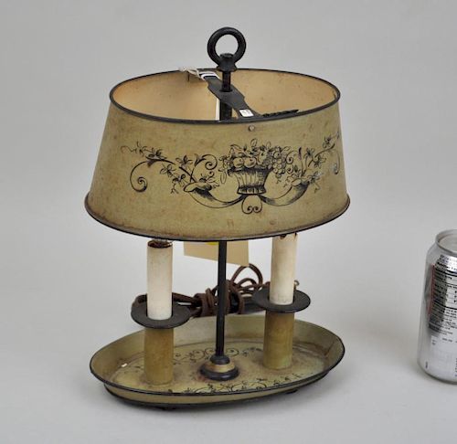 French Tole Bouillotte Lamp