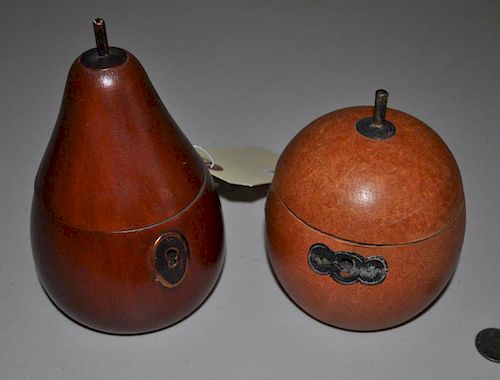 Two Fruit Form Tea Caddies