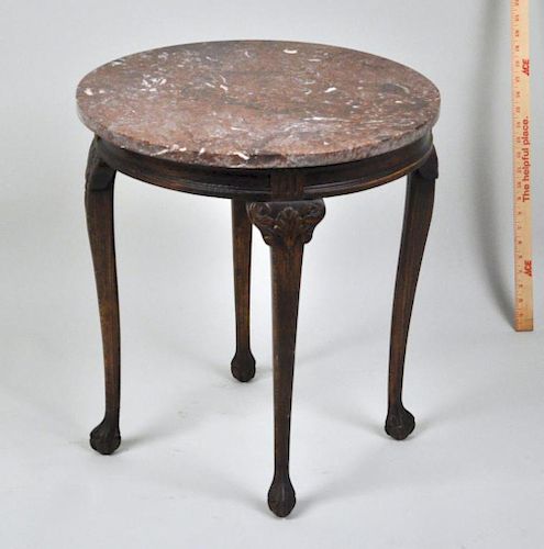 Continental 18th C. Style Round M/T Side Table