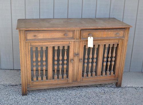 French Provincial Oak Panettiere Cabinet