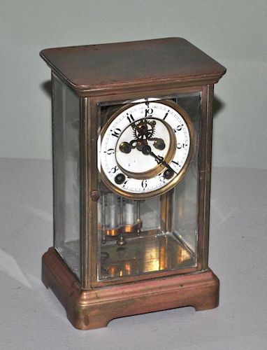 New Haven Clock Co. Brass Mantle Clock