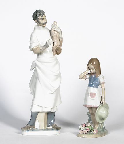 Two Lladro Signed Porcelain Figurines