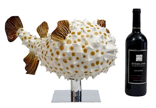 Mid Century Italian Ceramic Blowfish