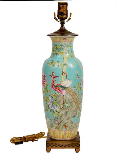 Chinese Republic Period Famille Rose Lamp