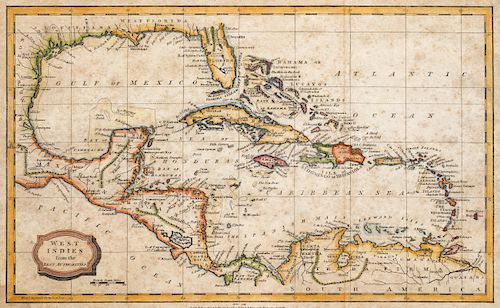 18th Ct. West Indies Map