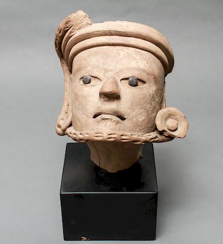 Pre-Columbian Veracruz Mexico Pottery Head
