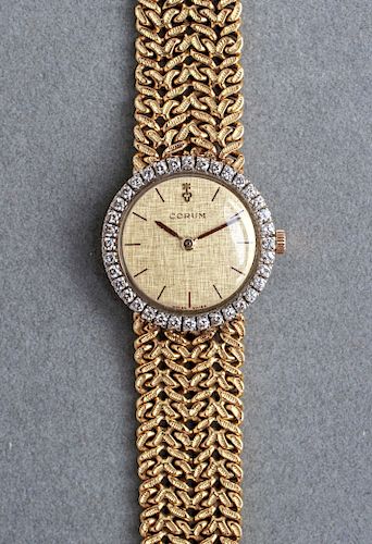 Corum 18K Gold Diamonds Ladies' Watch Bracelet