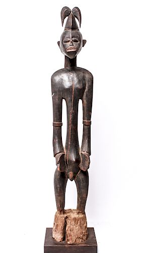 Large African Senufo Male Carved Wood Sculpture
