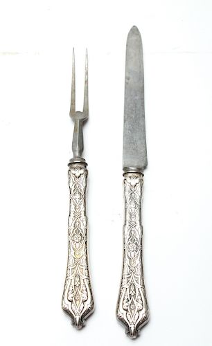 Tiffany & Co. "Persian" Sterling Carving Set, 2 Pc