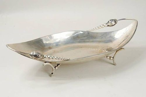 Gerardo Lopes Mexican Sterling Silver Footed Tray