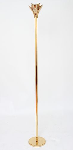 Modern Brass Tulip Form Floor Lamp